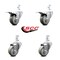 Service Caster 3.5 Inch Gray Poly Swivel 7/8 Inch Square Stem Caster Total Lock Brakes, 2PK SCC-SQTTL20S3514-PPUB-GRY-78-2-S-2 - alternate 3